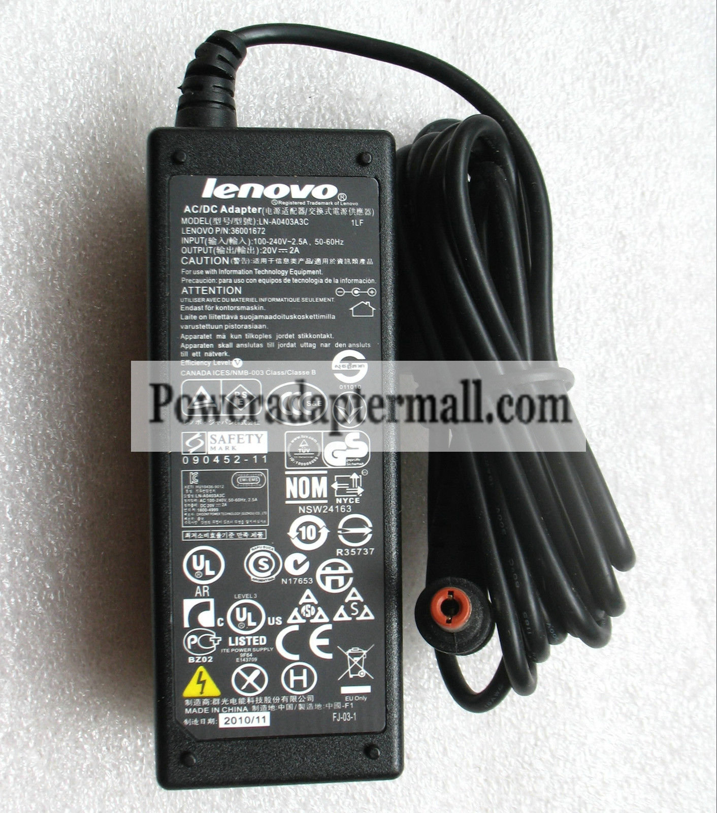 Original 20V 2A Lenovo IdeaPad U310 4375-22U AC Adapter charger